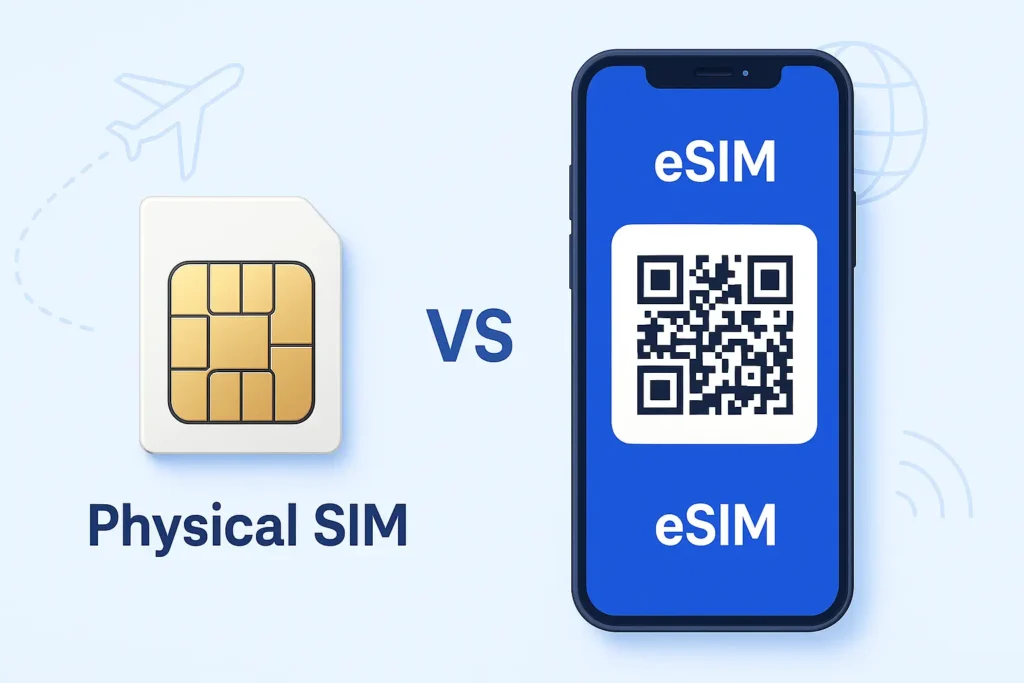 esim vs physical sim travelers