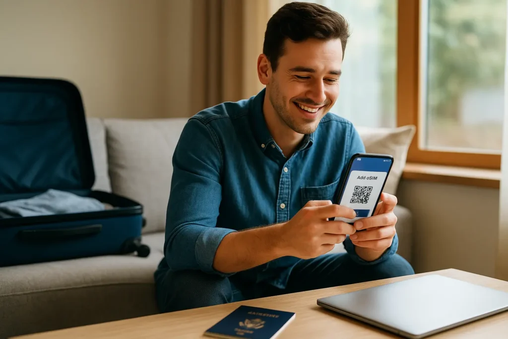 how to activate esim before travel