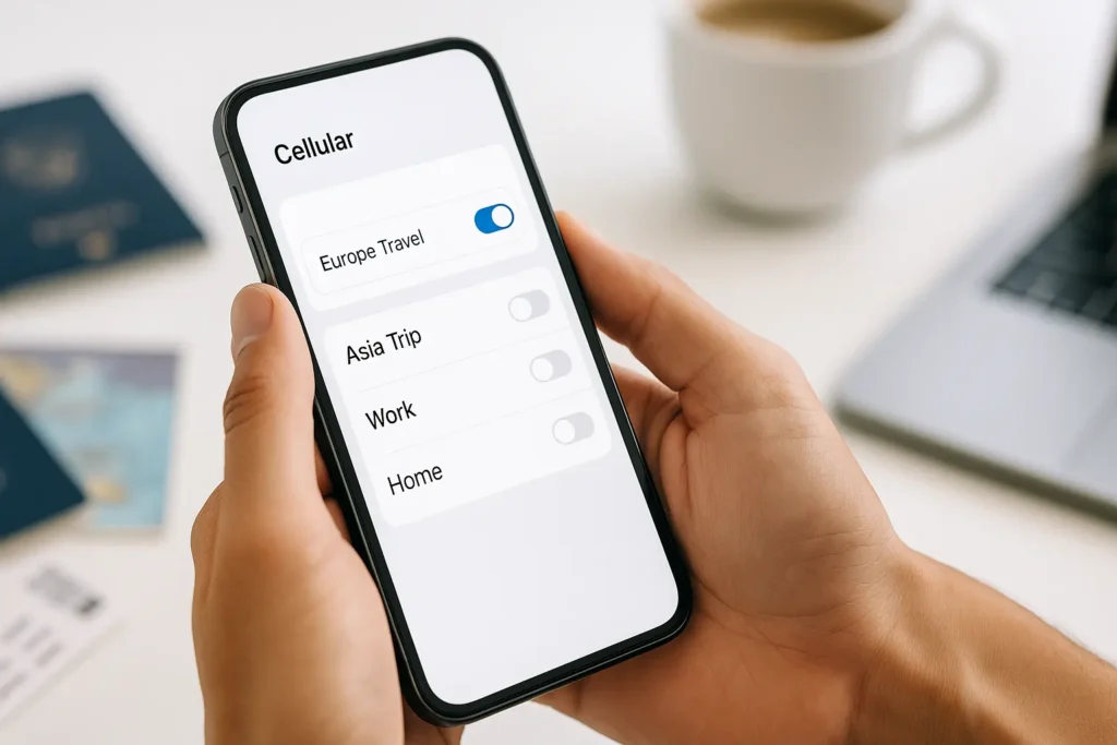 managing multiple esims while traveling