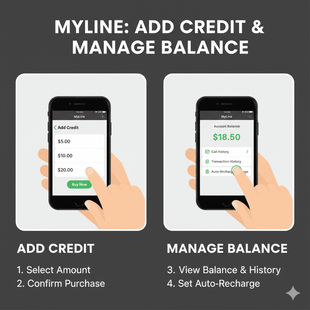 How to Add Credit and Manage Balance in MyLine